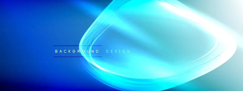 Vector abstract background - liquid transparent bubble shapes on fluid gradient Stock Illustration