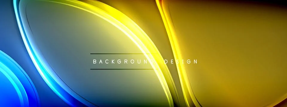 Vector abstract background - liquid transparent bubble shapes on fluid gradient Stock Illustration