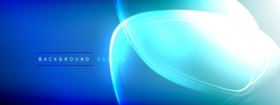 Vector abstract background - liquid transparent bubble shapes on fluid gradient Stock Illustration