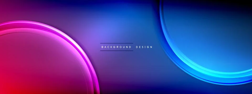 Vector abstract background - liquid transparent bubble shapes on fluid gradient Stock Illustration