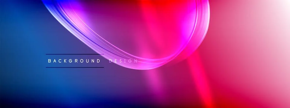 Vector abstract background - liquid transparent bubble shapes on fluid gradient Illustrazione stock