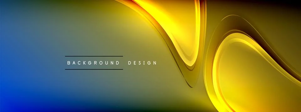 Vector abstract background - liquid transparent bubble shapes on fluid gradient Stock Illustration