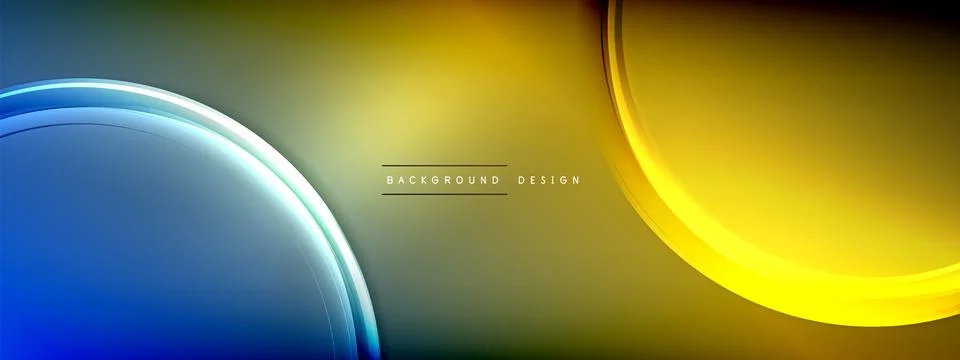 Vector abstract background - liquid transparent bubble shapes on fluid gradient Stock Illustration