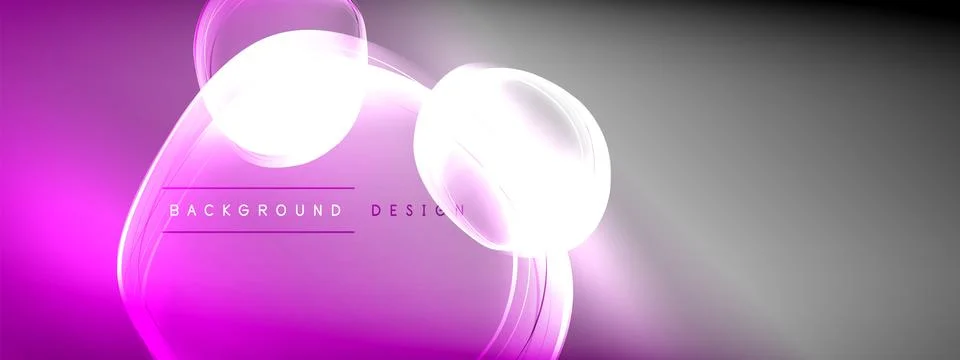 Vector abstract background - liquid transparent bubble shapes on fluid gradient 스톡 일러스트