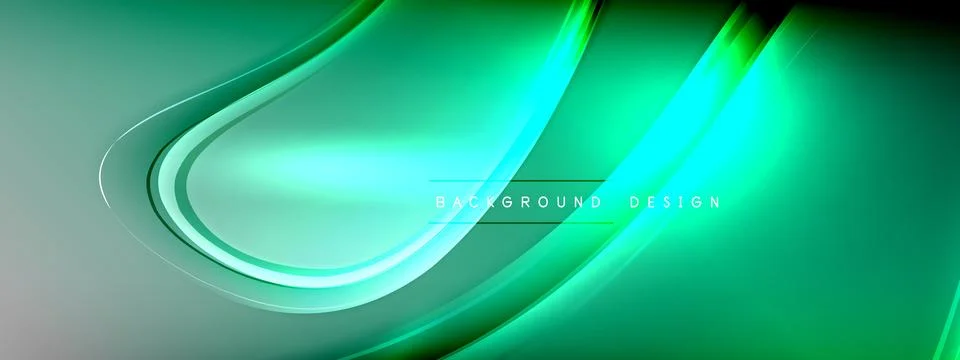 Vector abstract background - liquid transparent bubble shapes on fluid gradient Stock Illustration