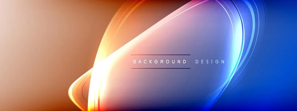 Vector abstract background - liquid transparent bubble shapes on fluid gradient Ilustración de archivo