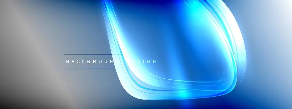 Vector abstract background - liquid transparent bubble shapes on fluid gradient Stock Illustration