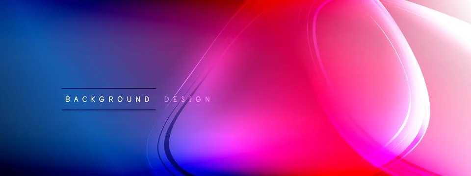 Vector abstract background - liquid transparent bubble shapes on fluid gradient Stock Illustration