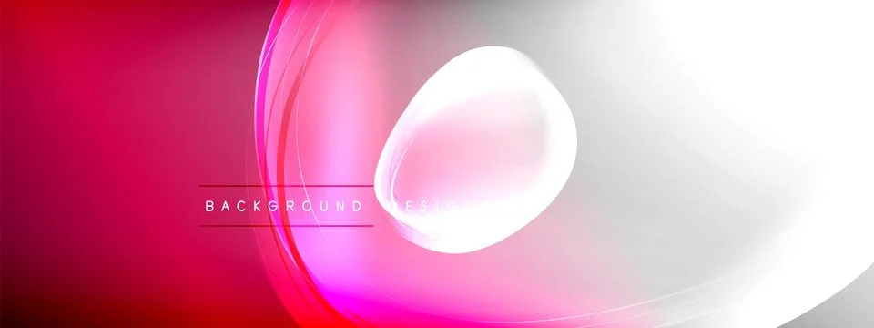 Vector abstract background - liquid transparent bubble shapes on fluid gradient Stock Illustration