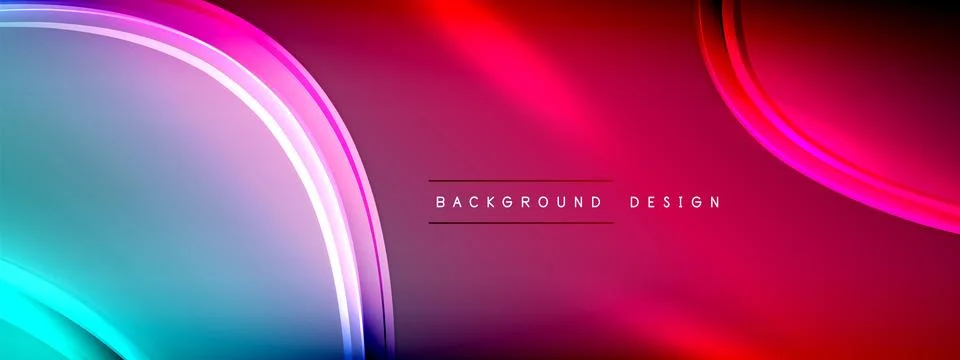 Vector abstract background - liquid transparent bubble shapes on fluid gradient 스톡 일러스트