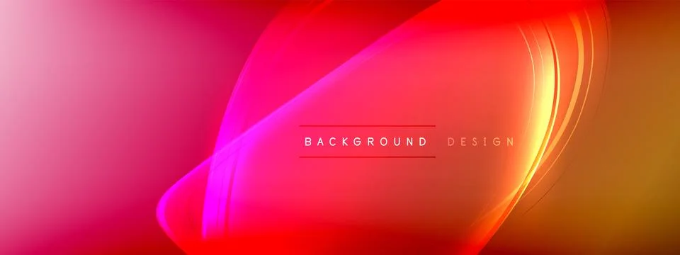 Vector abstract background - liquid transparent bubble shapes on fluid gradient Stock Illustration