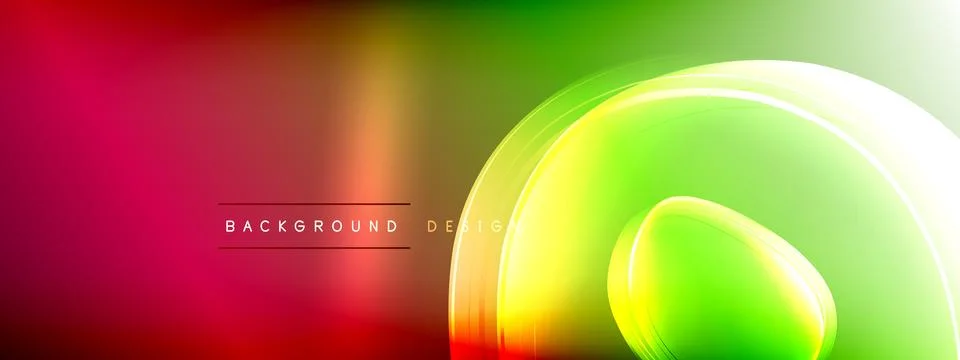 Vector abstract background - liquid transparent bubble shapes on fluid gradient Illustrazione stock