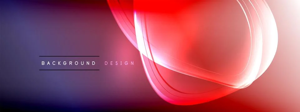 Vector abstract background - liquid transparent bubble shapes on fluid gradient Stock Illustration
