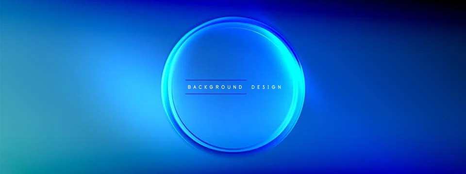 Vector abstract background - liquid transparent bubble shapes on fluid gradient Stock Illustration