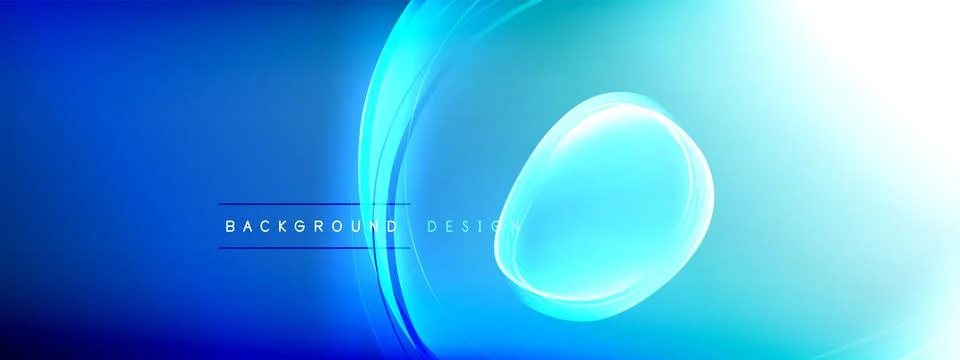 Vector abstract background - liquid transparent bubble shapes on fluid gradient Ilustración de archivo