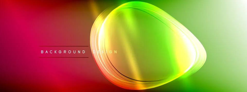 Vector abstract background - liquid transparent bubble shapes on fluid gradient Stock Illustration