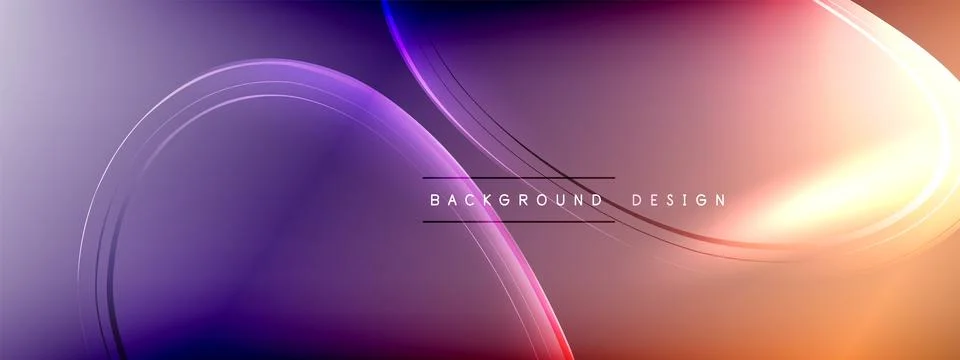 Vector abstract background - liquid transparent bubble shapes on fluid gradient Stock Illustration