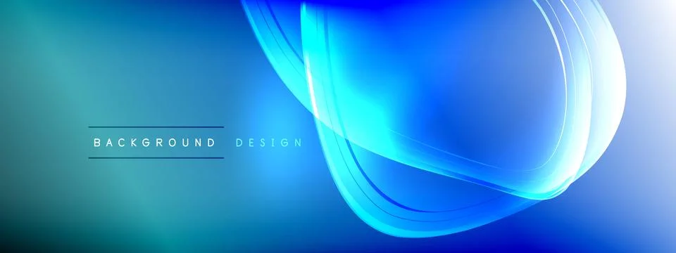 Vector abstract background - liquid transparent bubble shapes on fluid gradient Illustrazione stock