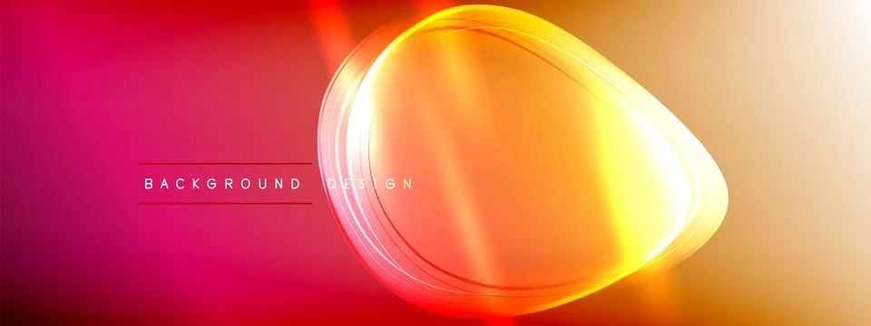 Vector abstract background - liquid transparent bubble shapes on fluid gradient Stock Illustration