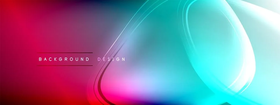 Vector abstract background - liquid transparent bubble shapes on fluid gradient 스톡 일러스트