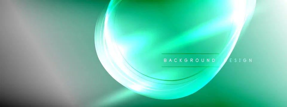 Vector abstract background - liquid transparent bubble shapes on fluid gradient Stock Illustration