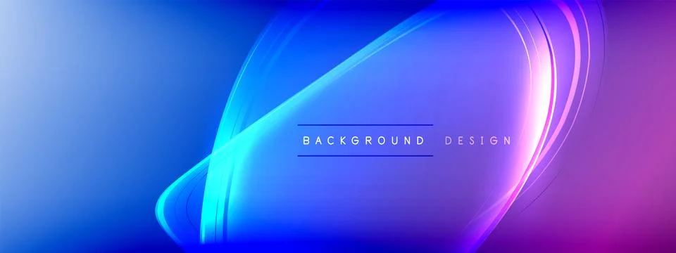 Vector abstract background - liquid transparent bubble shapes on fluid gradient Stock Illustration