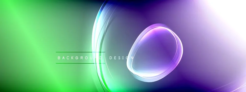 Vector abstract background - liquid transparent bubble shapes on fluid gradient Stock Illustration