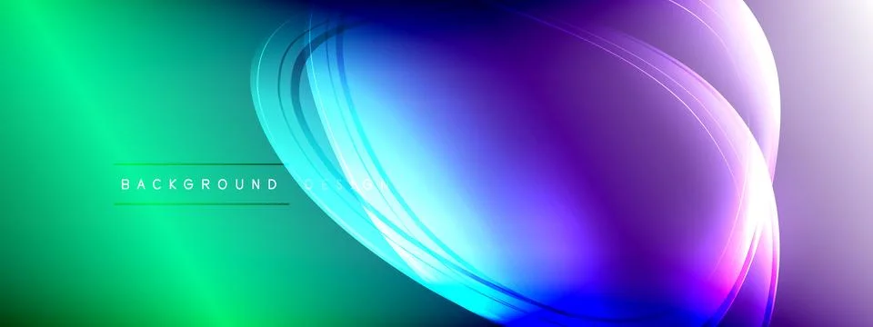 Vector abstract background - liquid transparent bubble shapes on fluid gradient イラスト素材