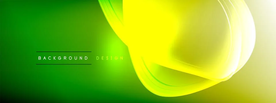 Vector abstract background - liquid transparent bubble shapes on fluid gradient Stock Illustration