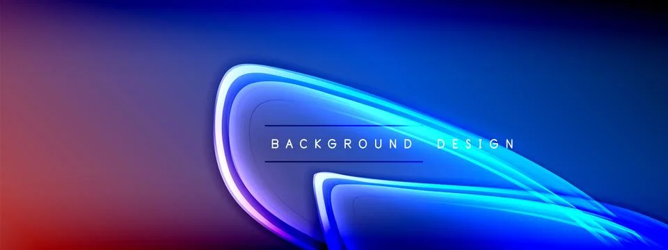 Vector abstract background - liquid transparent bubble shapes on fluid gradient Stock Illustration
