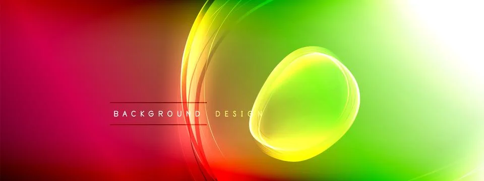 Vector abstract background - liquid transparent bubble shapes on fluid gradient Stock Illustration