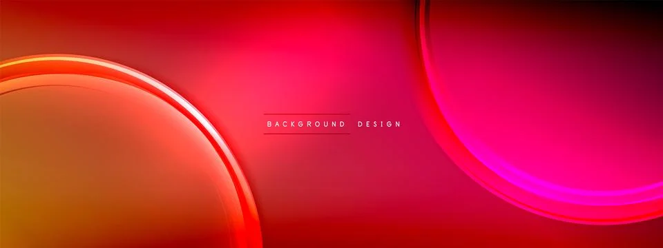 Vector abstract background - liquid transparent bubble shapes on fluid gradient Stock Illustration