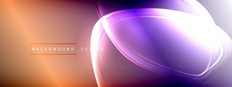 Vector abstract background - liquid transparent bubble shapes on fluid gradient Illustrazione stock