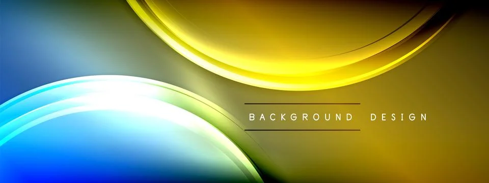 Vector abstract background - liquid transparent bubble shapes on fluid gradient Stock Illustration