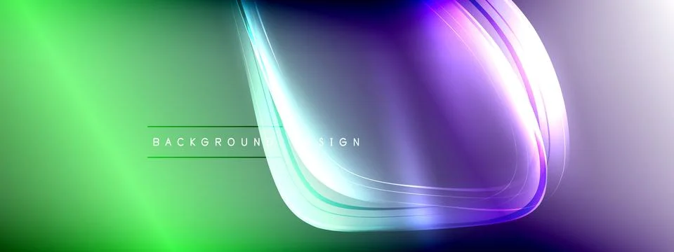 Vector abstract background - liquid transparent bubble shapes on fluid gradient Stock Illustration