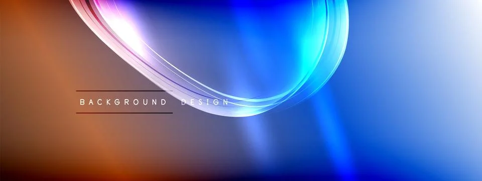 Vector abstract background - liquid transparent bubble shapes on fluid gradient Stock Illustration