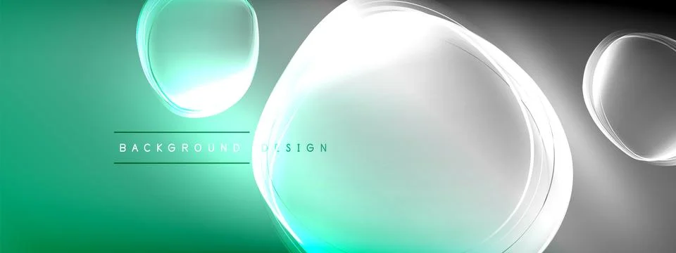Vector abstract background - liquid transparent bubble shapes on fluid gradient Ilustración de archivo