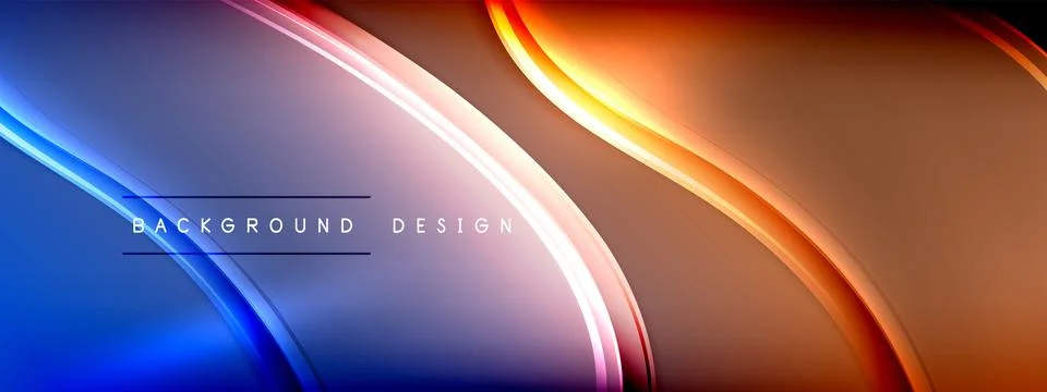 Vector abstract background - liquid transparent bubble shapes on fluid gradient 스톡 일러스트