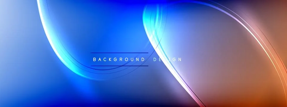 Vector abstract background - liquid transparent bubble shapes on fluid gradient Stock Illustration
