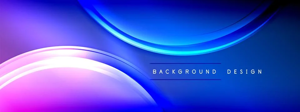 Vector abstract background - liquid transparent bubble shapes on fluid gradient Stock Illustration