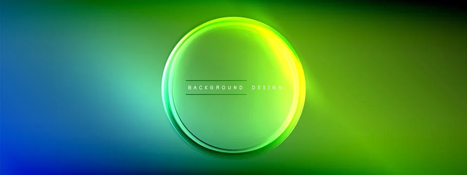 Vector abstract background - liquid transparent bubble shapes on fluid gradient Stock Illustration