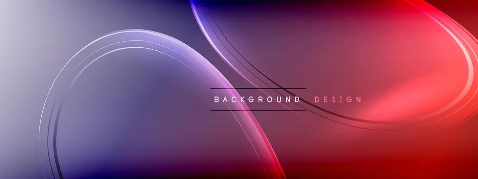 Vector abstract background - liquid transparent bubble shapes on fluid gradient Stock Illustration