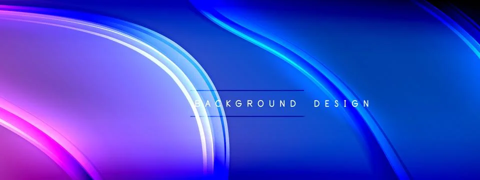 Vector abstract background - liquid transparent bubble shapes on fluid gradient Stock Illustration