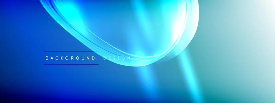 Vector abstract background - liquid transparent bubble shapes on fluid gradient Stock Illustration