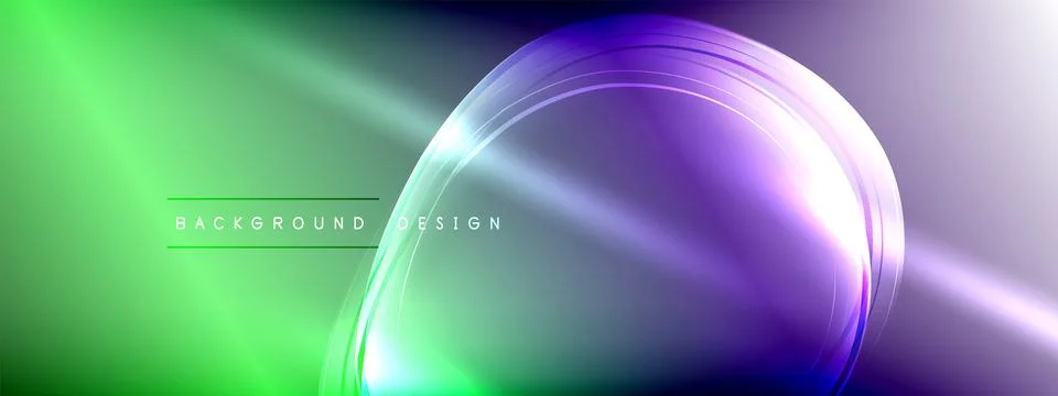 Vector abstract background - liquid transparent bubble shapes on fluid gradient Stock Illustration