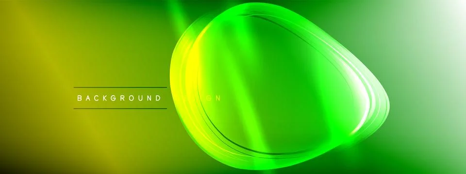 Vector abstract background - liquid transparent bubble shapes on fluid gradient Stock Illustration