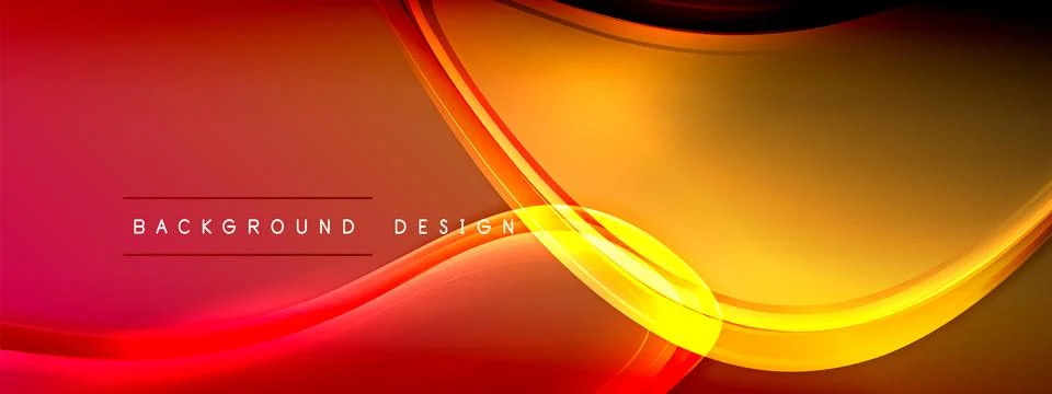 Vector abstract background - liquid transparent bubble shapes on fluid gradient Stock Illustration
