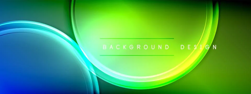 Vector abstract background - liquid transparent bubble shapes on fluid gradient Stock Illustration