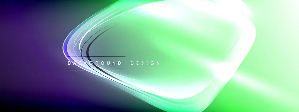 Vector abstract background - liquid transparent bubble shapes on fluid gradient Stock Illustration