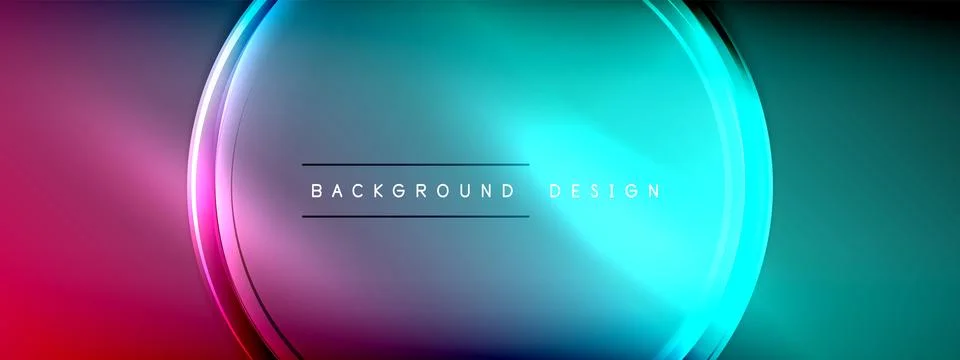 Vector abstract background - liquid transparent bubble shapes on fluid gradient Stock Illustration